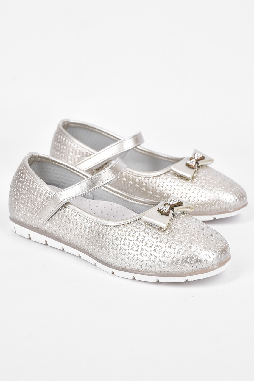 Балетки для дівчинки золотистого кольору р.37 192519T Безкоштовна доставка, фото 1