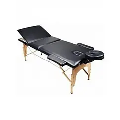 Масажний стіл 3-секційний (дерев. рама) HY-30110