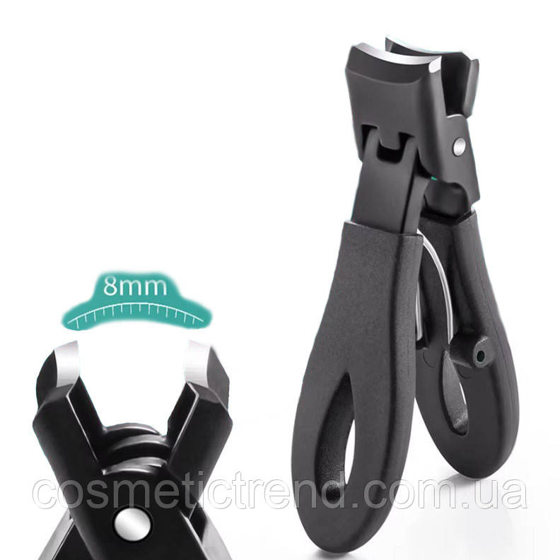 Кніпсер/кусачки пружинні для товстих врослих вікових нігтів Чорний