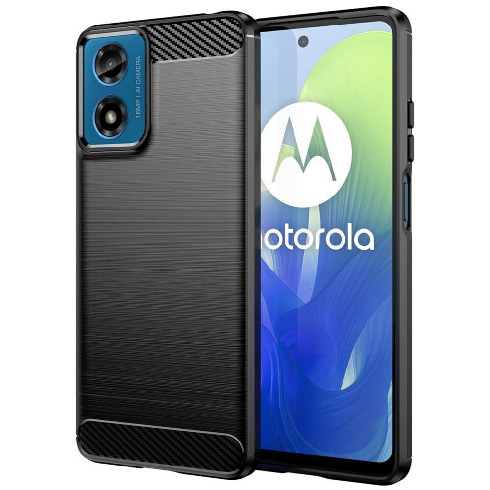 Чохол - накладка Polished Carbon для Motorola Moto G04 / G04s / E14, фото 1