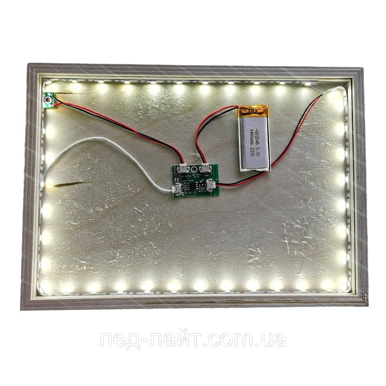 LED підсвітка меблева, з акумулятором та сенсорним дімером