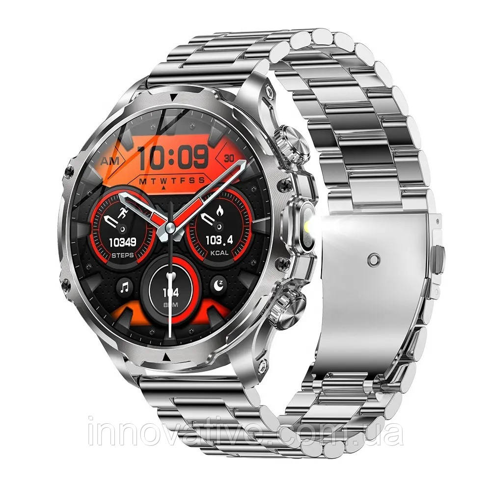 Розумний годинник Lemfo AK75 Metal з функцією розмови (Сріблястий)