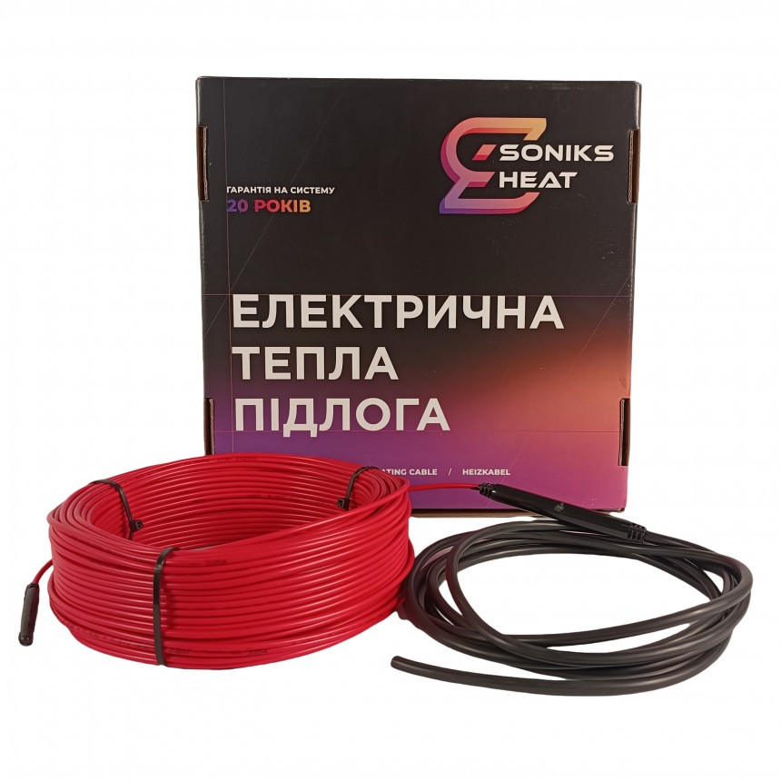 Soniks Heat нагрівальний двожильний кабель SHC18 — 12,2 м/219вт