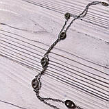 Сріблясте кольє намисто в стилі hermès (115см), фото 3