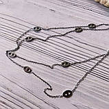 Сріблясте кольє намисто в стилі hermès (115см), фото 2