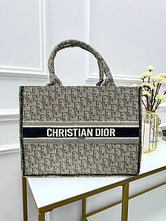 Сумка жіноча Dior шоппер текстиль Пісочний