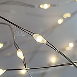 Гірлянда роса Кінський хвіст 160LED, новорічна гірлянда 10 ниток по 1,6м, гірлянда на ялинку тепле статичне світло, JYL-160, фото 5