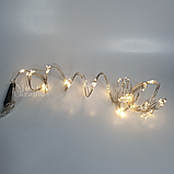 Гірлянда роса Кінський хвіст 160LED, новорічна гірлянда 10 ниток по 1,6м, гірлянда на ялинку тепле статичне світло, JYL-160, фото 6