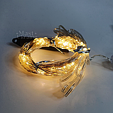 Гірлянда роса Кінський хвіст 160LED, новорічна гірлянда 10 ниток по 1,6м, гірлянда на ялинку тепле статичне світло, JYL-160, фото 7