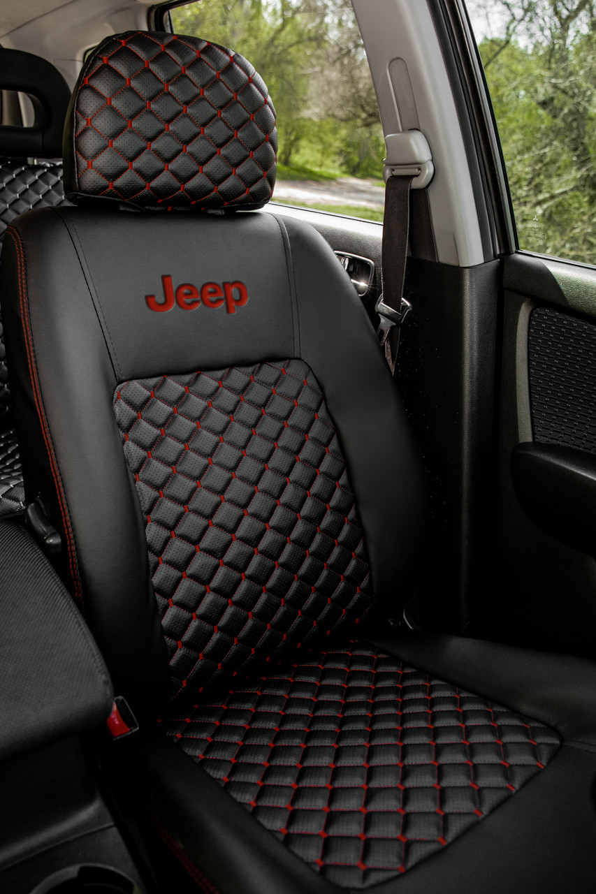 Чохли на сидіння Джип Ренеджейд (Jeep Renegade) MAX-S екошкіра преміум арагона, фото 1