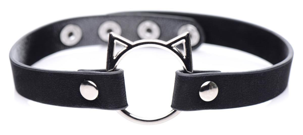 Чокер Master Series Kinky Kitty Ring Slim Choker - Black, фото 1
