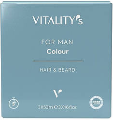 Фарба для чоловіків для волосся та бороди Vitality`s For Man Colour 3х50мл