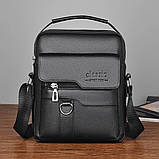 Чоловіча сумка через плече Weixier Барсетка Чоловіча сумка для документів Чорна, фото 2