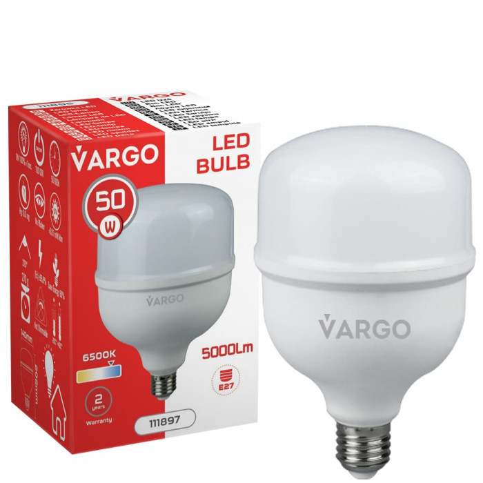 LED лампа 50W E27 6500K 5000lm VARGO (111897)