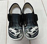 Дитячі тапочки на хлопчика текстильні Waldi Валді Гріша для садка чорні 24 15.4 см, фото 3