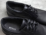 Черевики демісезонні шкіряні чорні чоловіче взуття великих розмірів Rosso Avangard Winterprince BS, фото 6