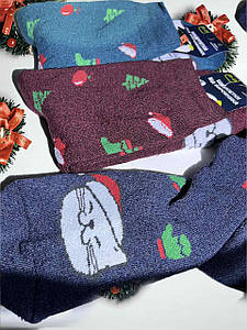 Чоловічі шкарпетки махрові Новорічні 25-27 р. (12 пар!) (Зимові) Варос