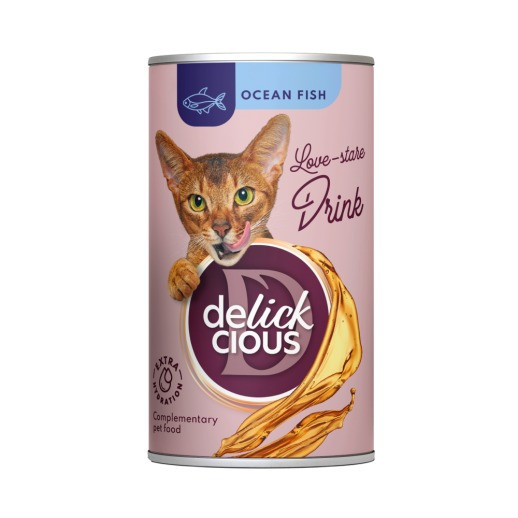 Консерва для котів Delickcious Напій з океанічною рибою, 140г