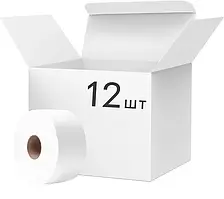 Туалетний папір "Джамбо" 2-шаровий, 90 м, 12 рулонів, білий
