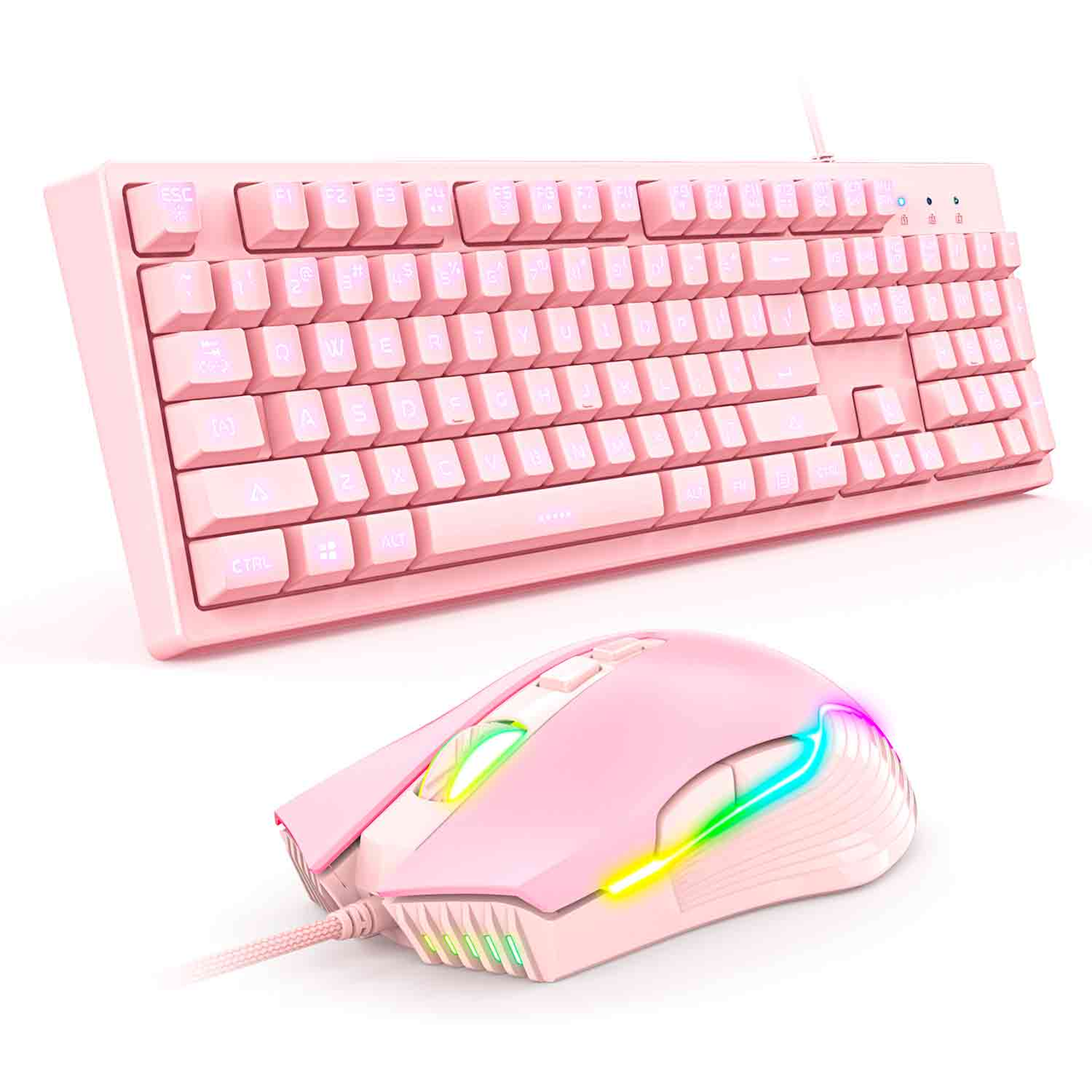 Ігровий набір 2 в 1 ONIKUMA Gaming Combo G25 + CW905 ігрова миша+рожева ігрова клавіатура комплект геймера