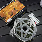 Новорічна USB гірлянда нитка кластер нитка 20м 600LED на катушці тепле світло зелена проволка, фото 4