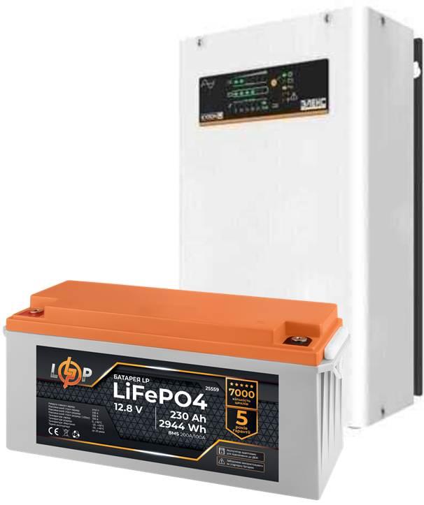 Комплект безперебійного живлення Елекс Кулон Q-1000Вт 12В 5-30A + LogicPower LiFePO4 12V - 230 Ah, фото 1