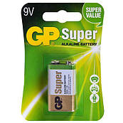 Батарейка GP SUPER ALKALINE 9V 1604A-5UE1 калюжна, 6LF22