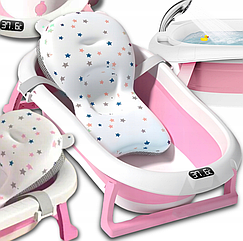 Ванночка дитяча складна з РК-термометром AVANTE рожева (Польща)