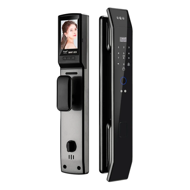 Електронний розумний дверний замок H-14Z Tuya Smart з Face ID, відбитків пальців і NFC-брелком