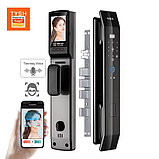 Електронний розумний дверний замок H-14Z Tuya Smart з Face ID, відбитків пальців і NFC-брелком, фото 3