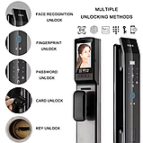 Електронний розумний дверний замок H-14Z Tuya Smart з Face ID, відбитків пальців і NFC-брелком, фото 4