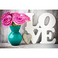 Алмазна мозаїка ПРЕМІУМ "LOVE" розміром 40х30 см