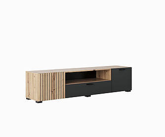 Тумба ТВ 1,8м Зара модульної системи Світ Меблів антрацит/дуб артизан