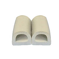 Ущільнювач самоклеючий гаражний 10х12мм, 50м, білий, тип D (710-780)