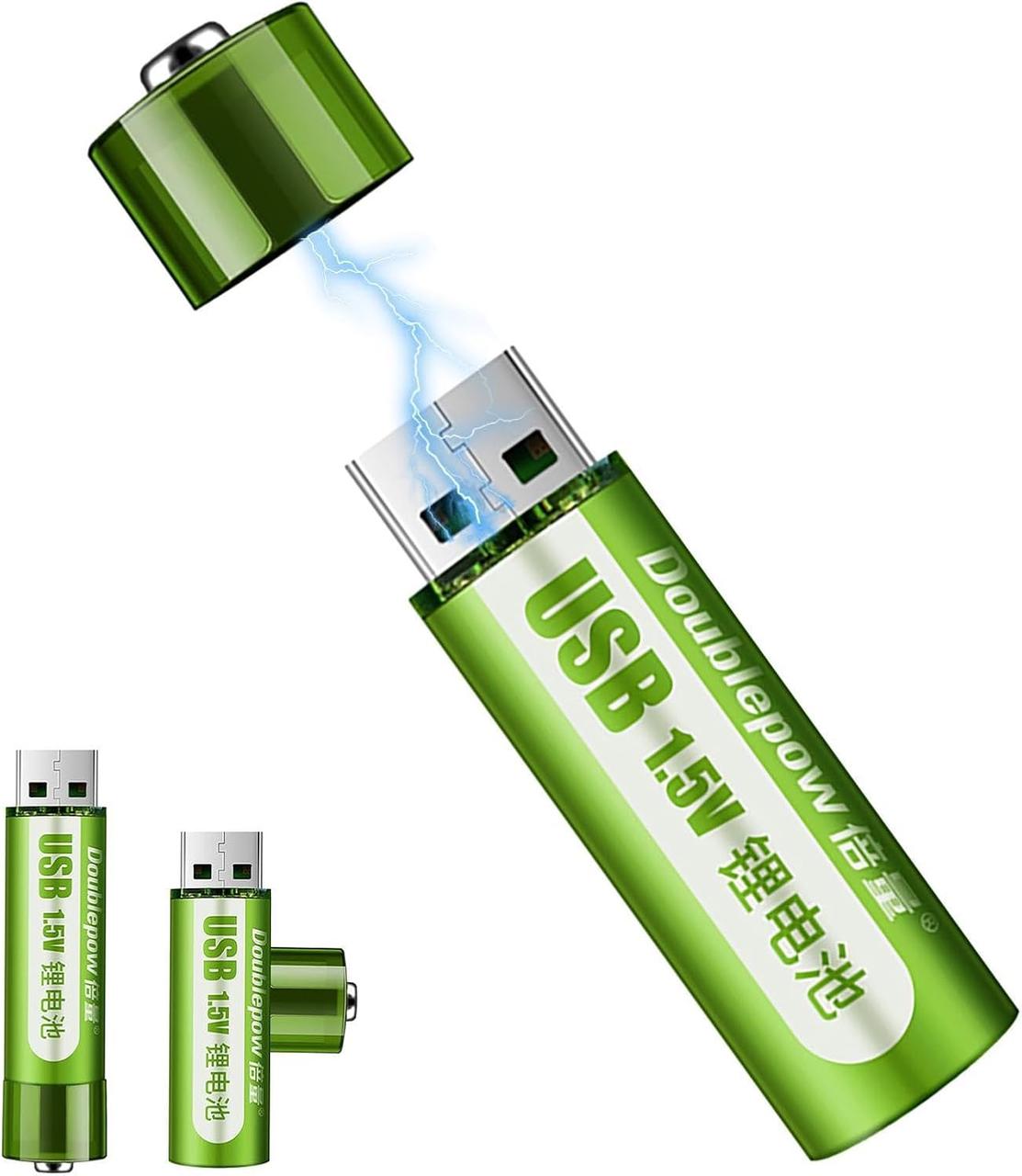 Акумулятор з USB зарядкою Doublepow Li-Ion AA 1.5V 900 mAh
