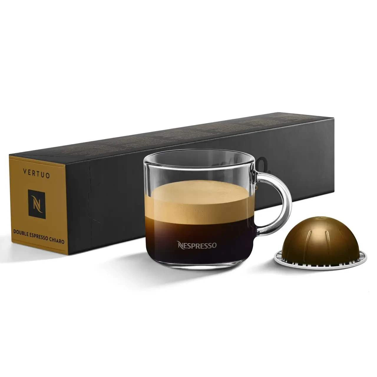 Поштучно! Кава в капсулах Nespresso Vertuo Double Espresso Chiaro 10 шт Швейцарія вертуо капсули