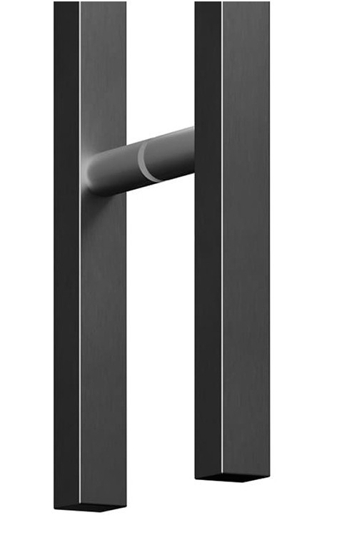 Ручки скоби на двері SteelTek G106 25х25х1,5 мм чорний (Україна) 1800 мм