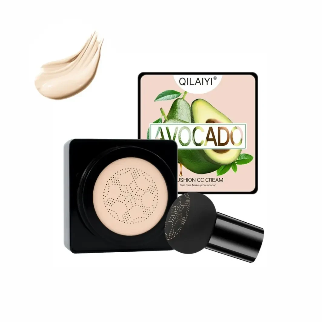 Кушон-крем СС для обличчя з авокадо Qilaiyi 01 - Ivory