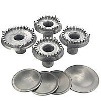 Комплект пальників з кришками для газової плити Електа