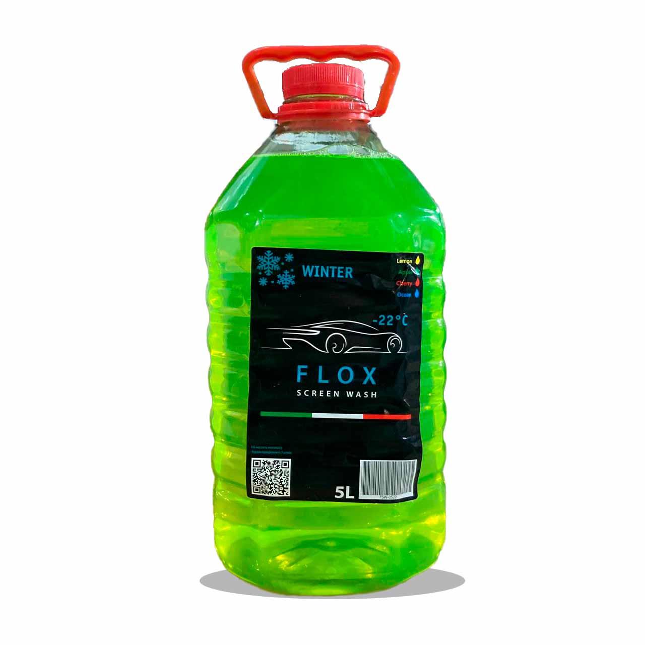 Омивач скла зимовий аромат "Яблоко" -22С, 5 літрів ТМ FLOX (99-790-14) (упаковка 4 шт)