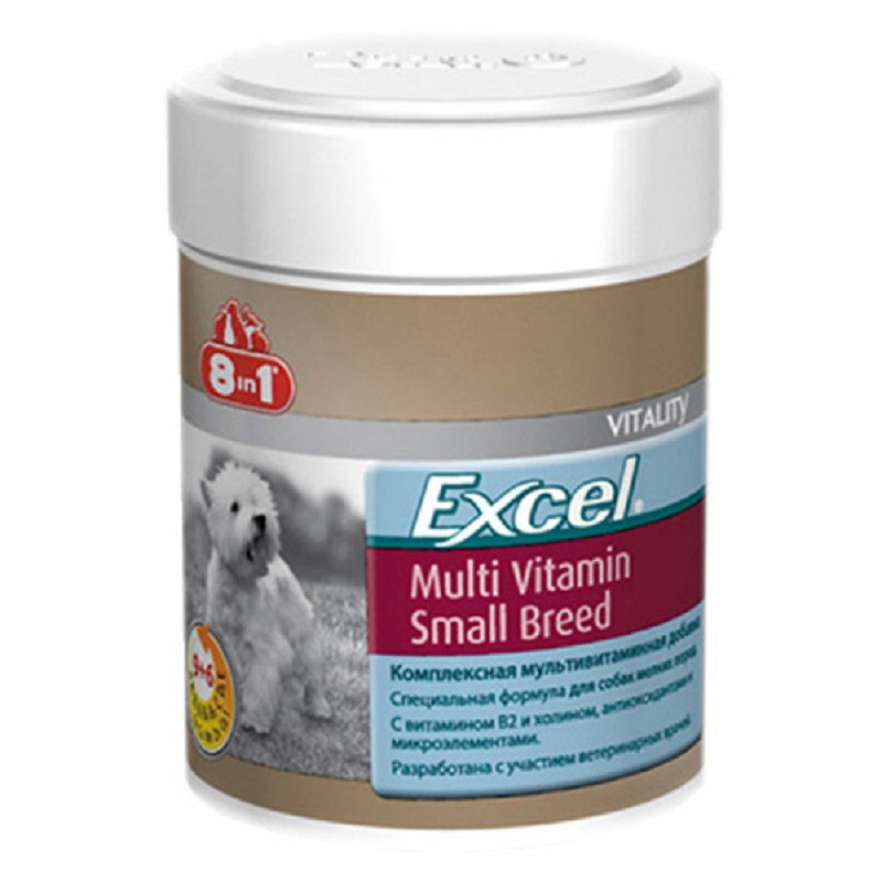 Таблетки для собак дрібних порід Excel Multi Vitamin Small Breed мультивітамінна домішка No70 8in1 Pet Products
