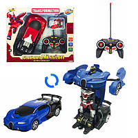 Машинка-трансформер спортивна з пультом (червона, синя, машина 21 см, трансформується пультом) 35B