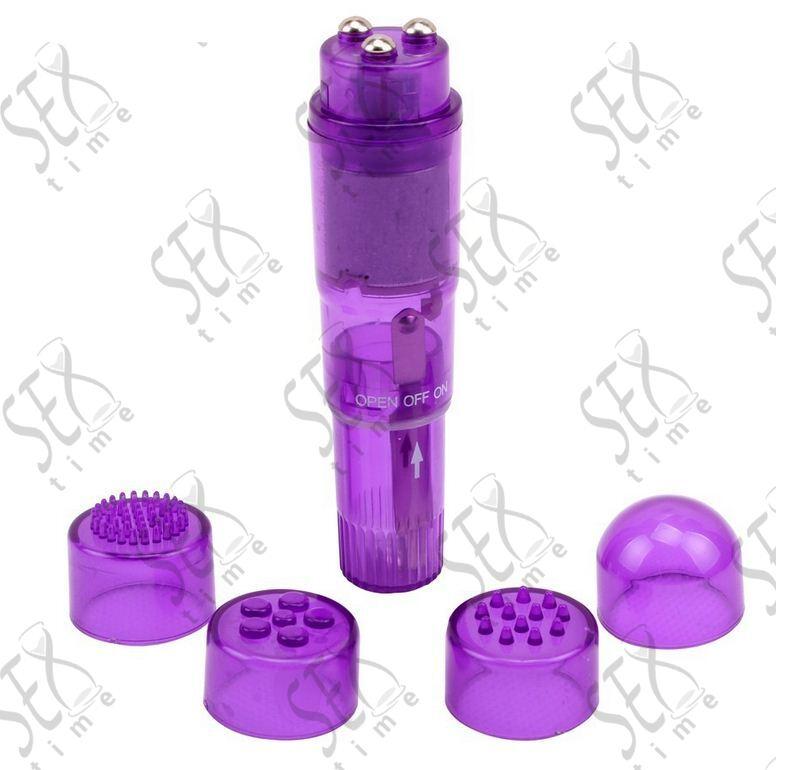 Потужний вібратор клітора + 4 насадки! Супер ціна!