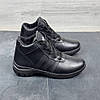 Чоловічі зимові шкіряні черевики, кросівки з натуральної шкіри чорні на хутрі для чоловіків на зиму, розмір 40 41 42 43 44 45, фото 5