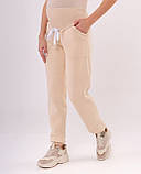 Костюм для вагітних теплий з начосом високі штани та зіп худі, фото 5