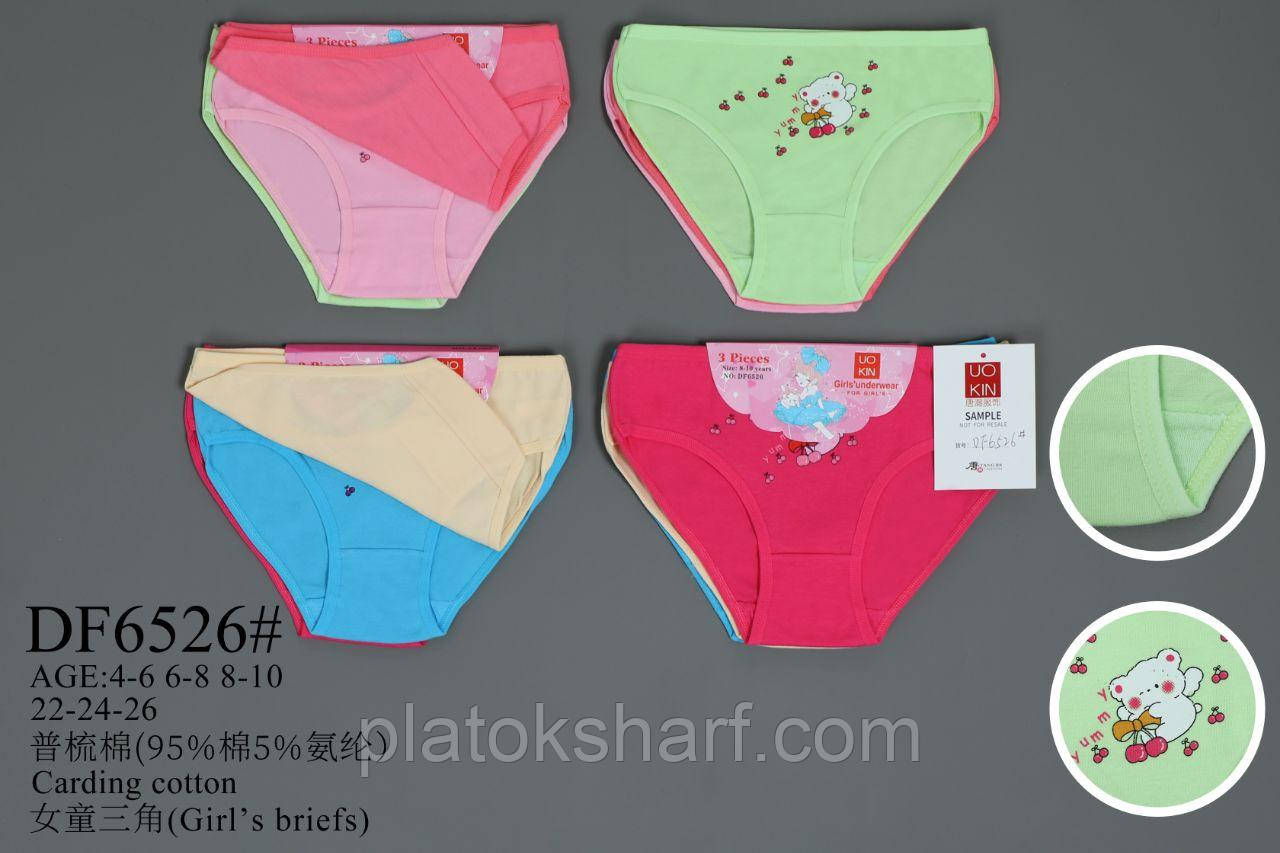 Труси дитячі кольорові з бавовни "Кошеня", трусики бавовна (6526)