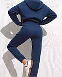Костюм для вагітних теплий з начосом високі штани та зіп худі, фото 3