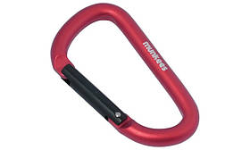 Сувенірний карабін Munkees D 8 мм x 80 мм, алюміній, червоний - легкий і компактний для організації речей