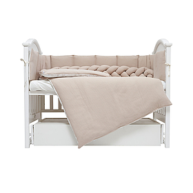 Постільний комплект дитячий Twins Cotton на 7 предметів, beige
