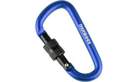 Карабін Munkees D з закручувальною муфтою 6 мм x 60 мм темно-синій, легкий і компактний